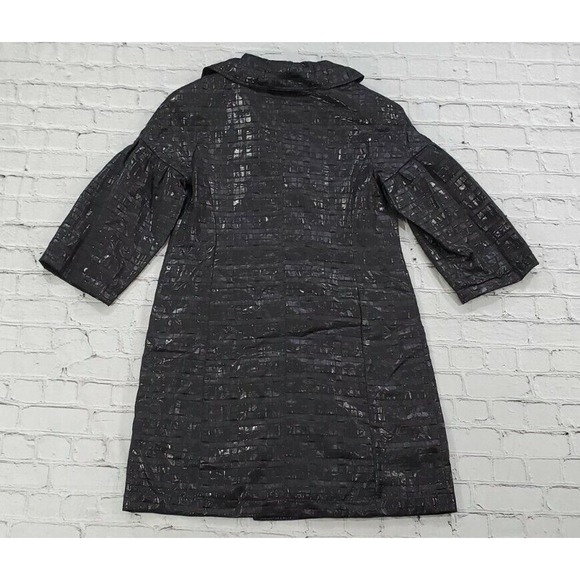 Vertigo Paris Black Mid-Length Trench Coat Jacket Pockets WOMENS SIZE MEDIUM - Picture 6 of 6